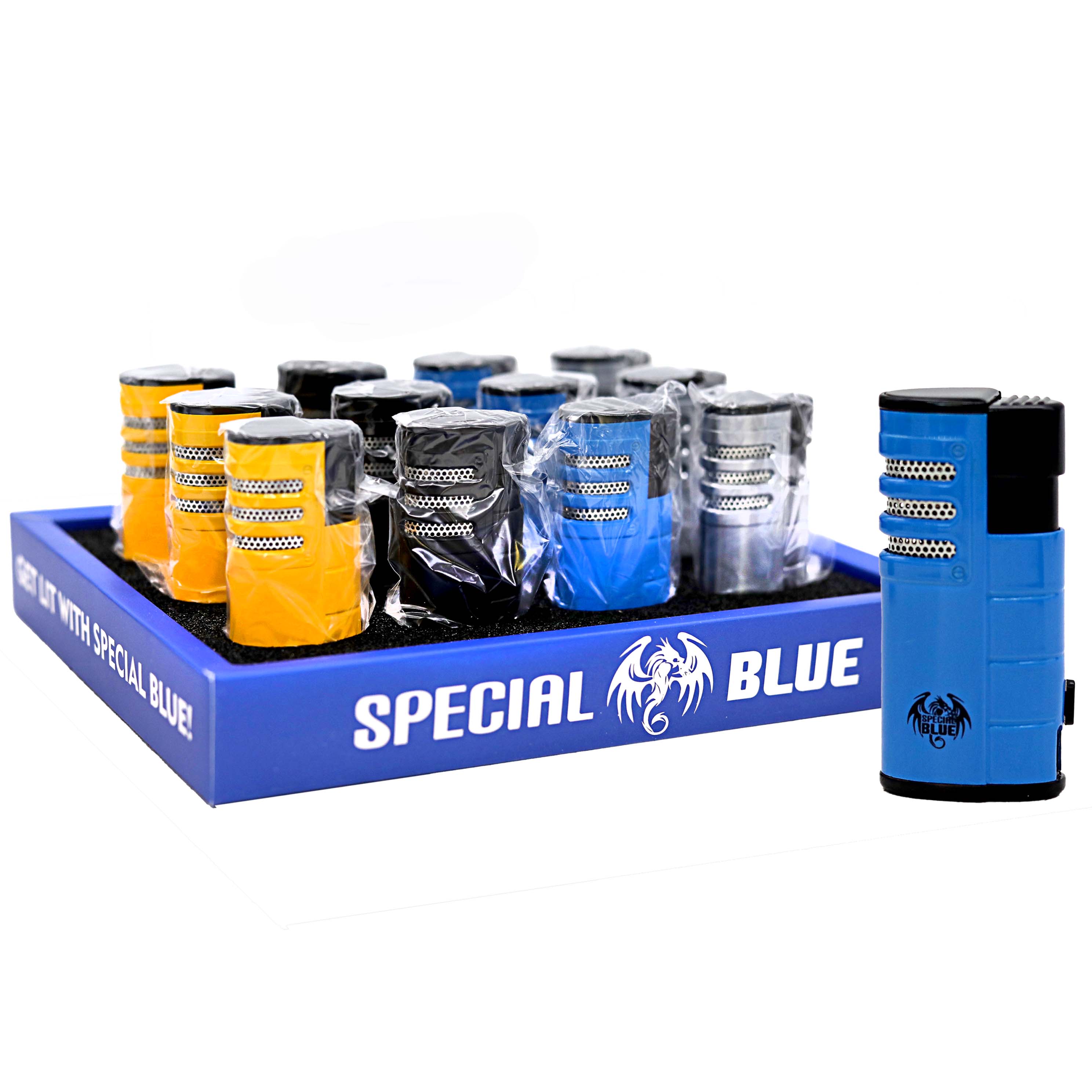 Special Blue Triple Shot Torch Lighter (LT-133M) | 12 Count Display product image